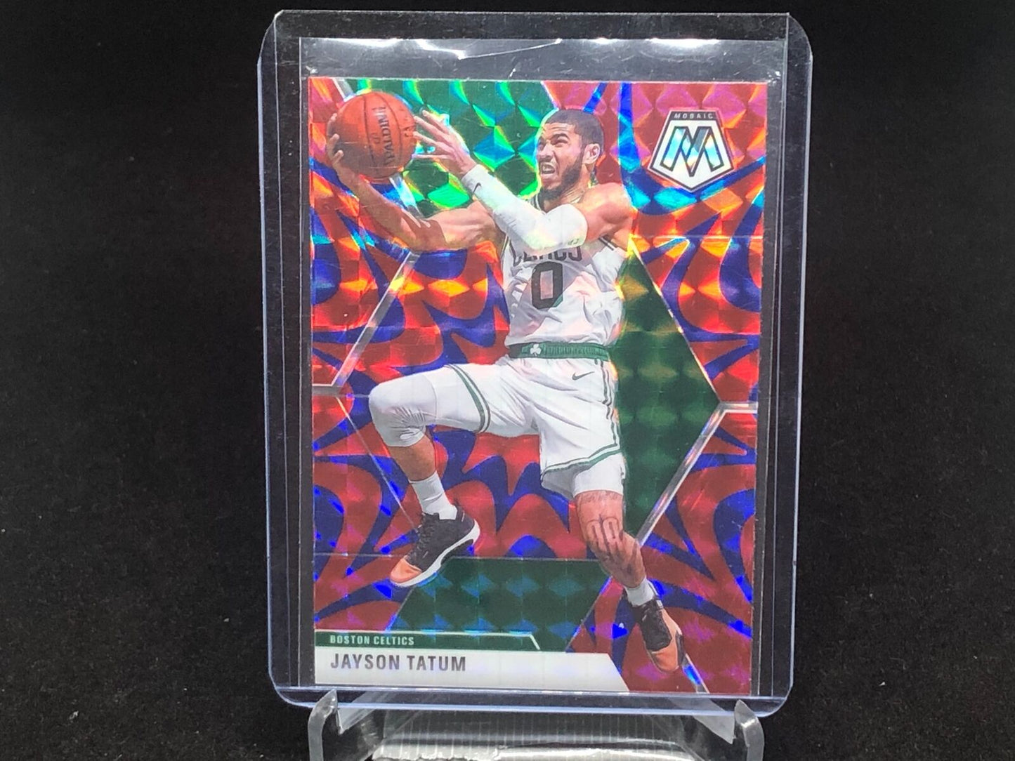 JAYSON TATUM 2019-20 PANINI MOSAIC BLUE REACTIVE PRIZM # 79