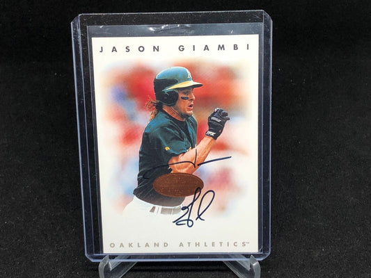 JASON GIAMBI 1996 LEAF SIGNATURE SERIES ON CARD AUTO