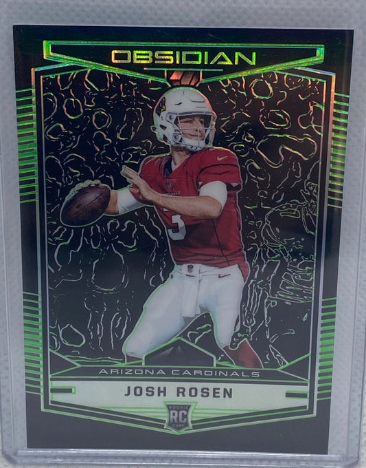 JOSH ROSEN 2018 PANINI OBSIDIAN ELECTRIC ETCH GREEN RC #D 14/25