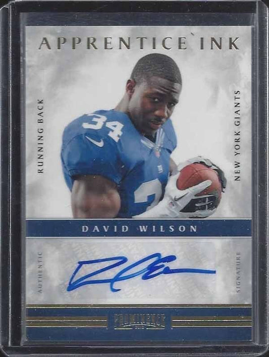 DAVID WILSON 2012 PROMINENCE APPRENTICE INK GOLD GIANTS ROOKIE AUTO RC #D 3/10