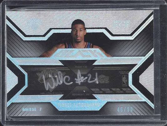 WILSON CHANDLER 2007-08 UD BLACK TICKET AUTOGRAPHS ON CARD ROOKIE AUTO RC #D /50
