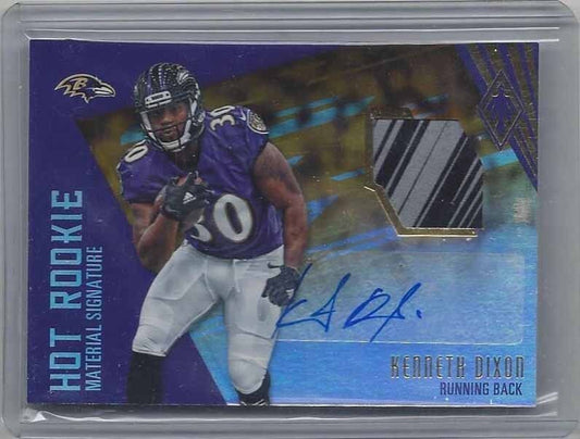 KENNETH DIXON 2016 PANINI PHOENIX 2 COLOR GLOVE PATCH AUTO RC #D 10/99