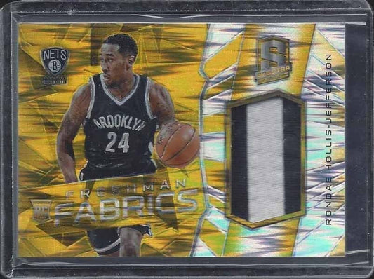 RONDAE HOLLIS JEFFERSON 2015-16 SPECTRA NEON GOLD PRIZM ROOKIE PATCH RC #D 6/10