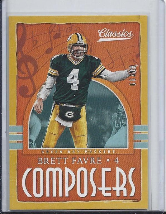 BRETT FAVRE 2018 CLASSICS COMPOSERS GOLD PARALLEL #D 60/99