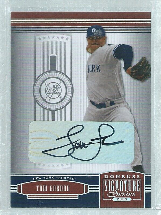 TOM GORDON 2005 DONRUSS PLAYOFF SIGNATURE SERIES AUTO #81