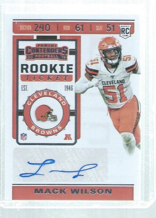 MACK WILSON 2019 CONTENDERS ROOKIE TICKET AUTO ROOKIE RC #228