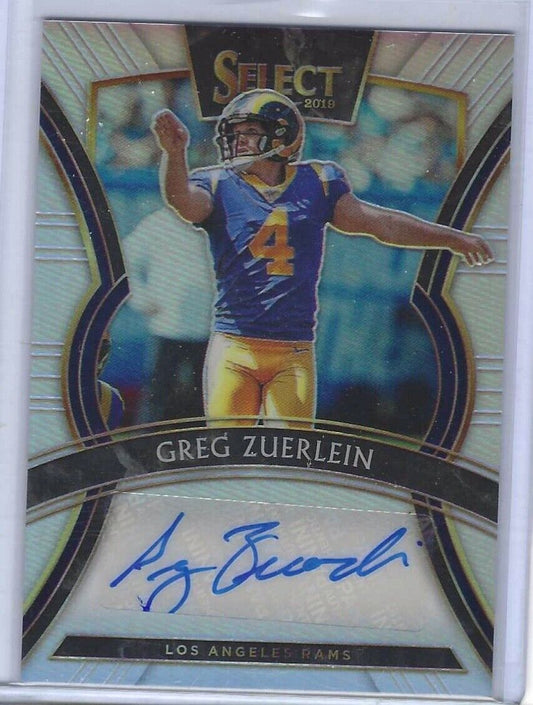 GREG ZUERLEIN 2019 PANINI SELECT SILVER PRIZM AUTO #D /199