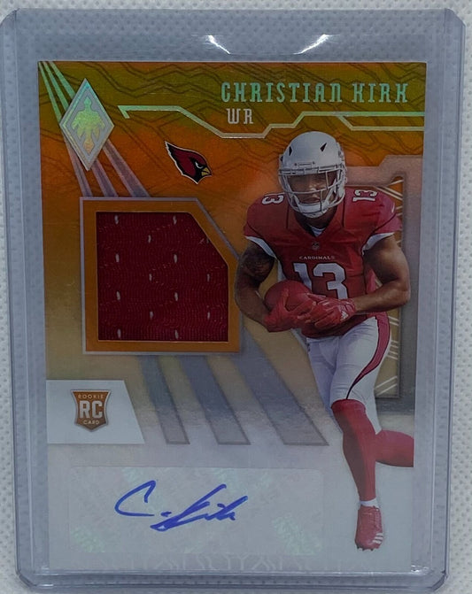 CHRISTIAN KIRK 2018 PANINI PHOENIX ORANGE PRIZM JERSEY ROOKIE AUTO RC #D 24/40