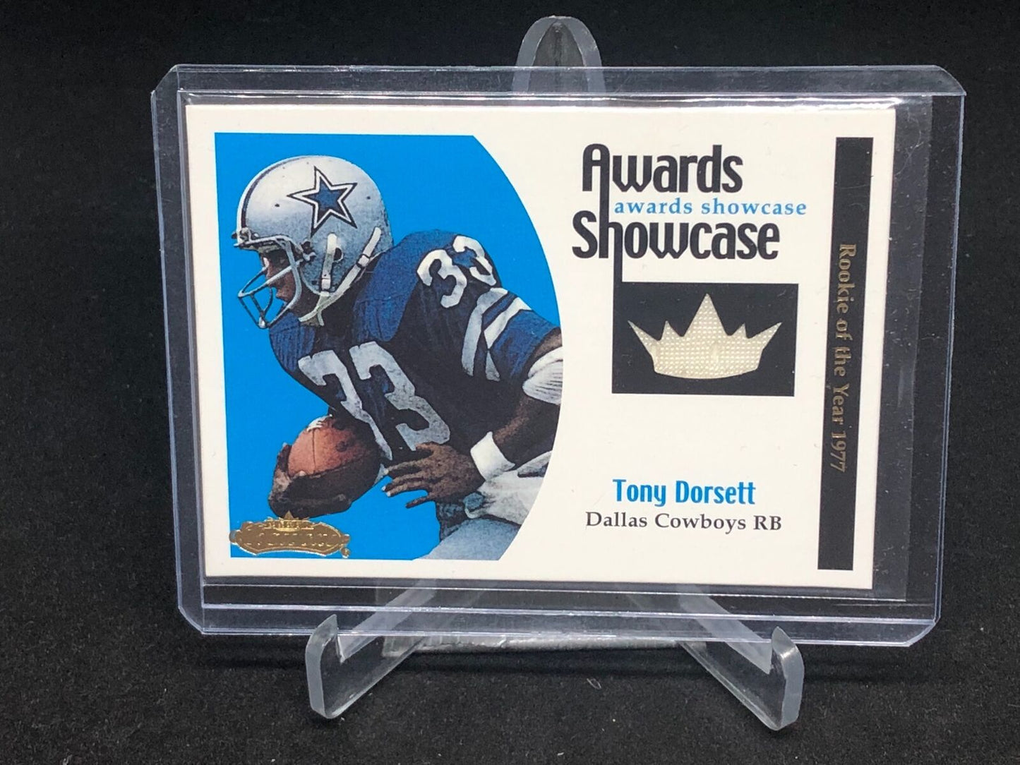 TONY DORSETT 2001 FLEER SKYBOX AWARDS SHOWCASE GAME WORN JERSEY RELIC #D 76/100