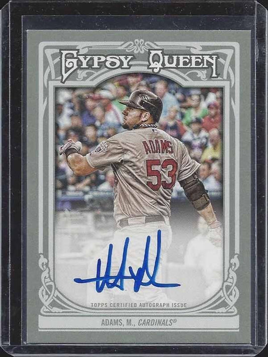 MATT ADAMS 2013 TOPPS GYPSY QUEEN CARDINALS ON CARD AUTO