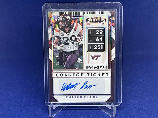 DALTON KEENE 2020 PANINI CONTENDERS DP COLLEGE TKT CRACKED ICE AUTO RC #D 2/23