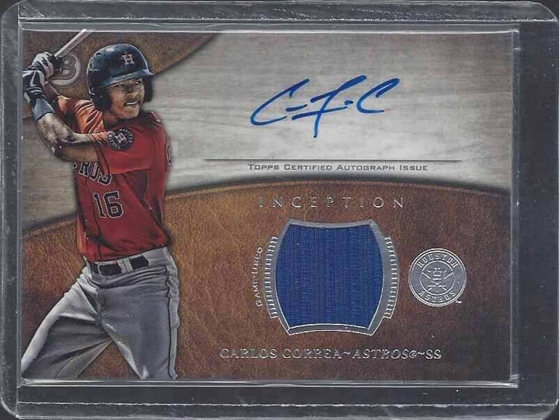 CARLOS CORREA 2014 BOWMAN INCEPTION ASTROS PROSPECT JERSEY AUTO