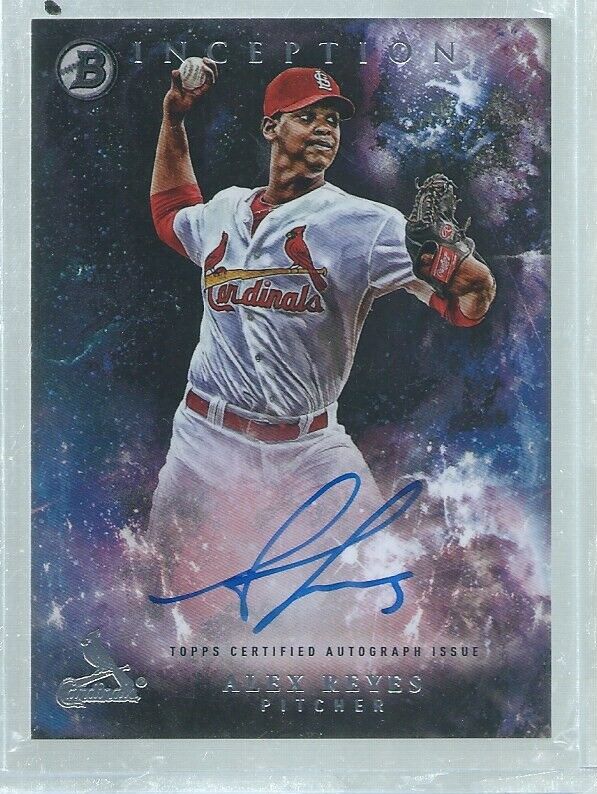 ALEX REYES 2016 BOWMAN INCEPTION ON CARD AUTO PROSPECT