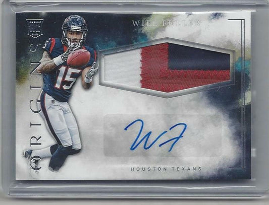 WILL FULLER 2016 PANINI ORIGINS TEXANS RPA MULTI COLOR ROOKIE PATCH AUTO RC