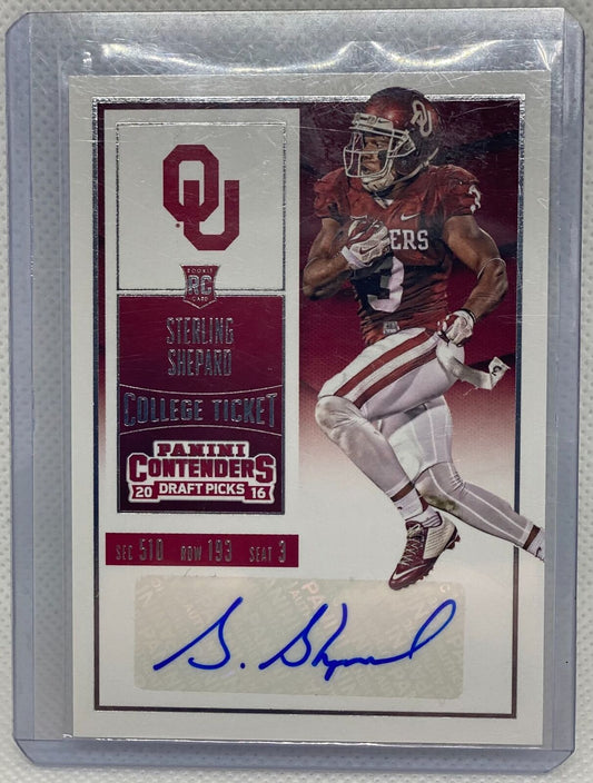 STERLING SHEPARD 2016 PANINI CONTENDERS DRAFT PICKS COLLEGE TICKET AUTO RC #145