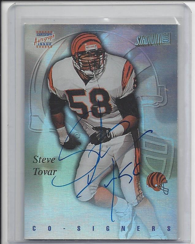 KEN DILGER STEVE TOVAR 1997 STADIUM CLUB CO-SIGNERS COSIGNERS DUAL ON CARD AUTO