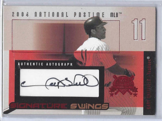 GARY SHEFFIELD 2004 FLEER NATIONAL PASTIME SIGNATURE SWINGS AUTO #d /26