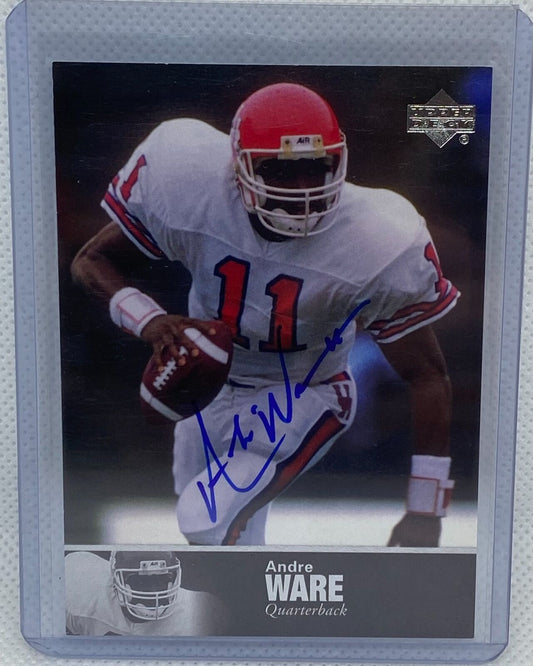 ANDRE WARE 2011 UPPER DECK COLLEGE FOOTBALL LEGENDS ON CARD AUTO #60