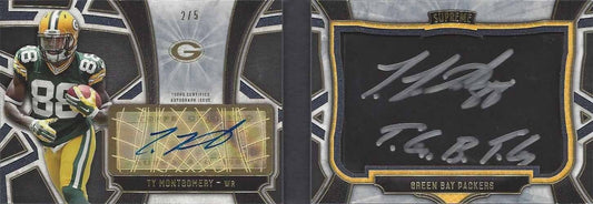 TY MONTGOMERY 2015 TOPPS SUPREME INSCRIPTIONS "T.G.B.T.G." BOOK AUTO RC #D 2/5