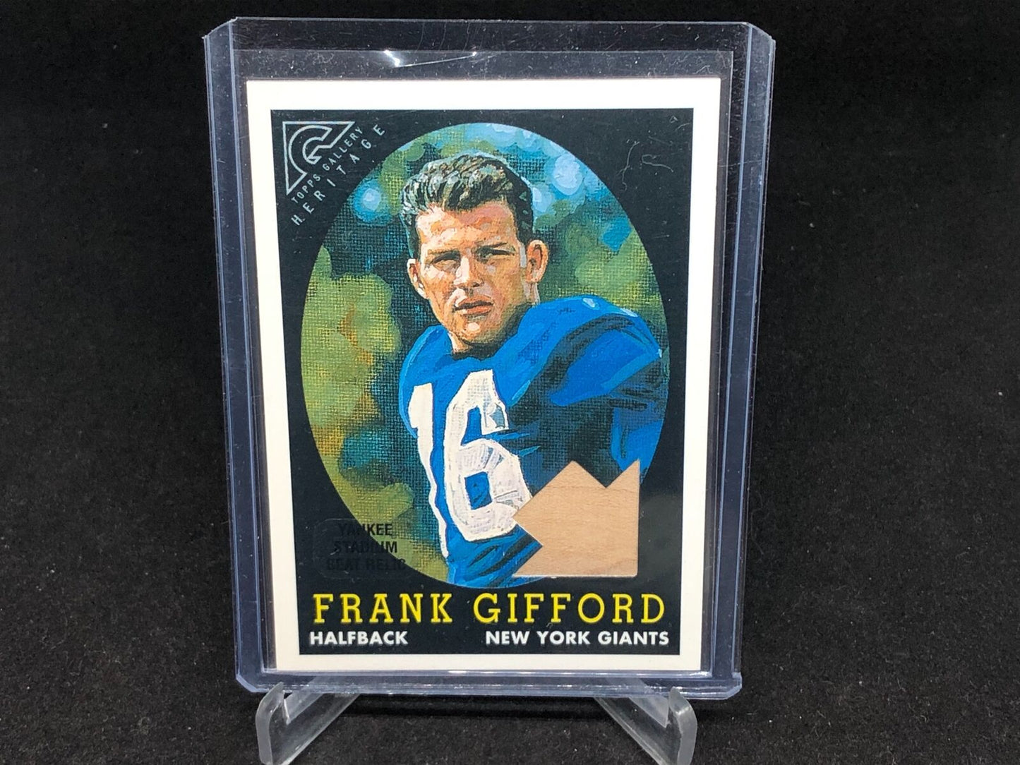 FRANK GIFFORD 2001 TOPPS GALLERY HERITAGE YANKEE STADIUM SEAT RELIC