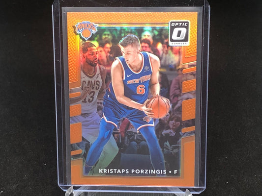 KRISTAPS PORZINGIS 2017-18 PANINI DONRUSS OPTIC ORANGE HOLO PRIZM #D 46/199