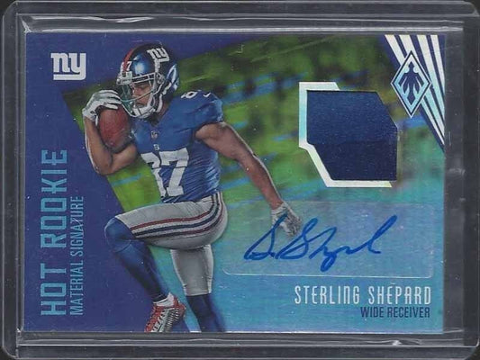 STERLING SHEPARD 2016 PANINI PHOENIX HOT ROOKIE GIANTS HELMET AUTO RC #D 22/49