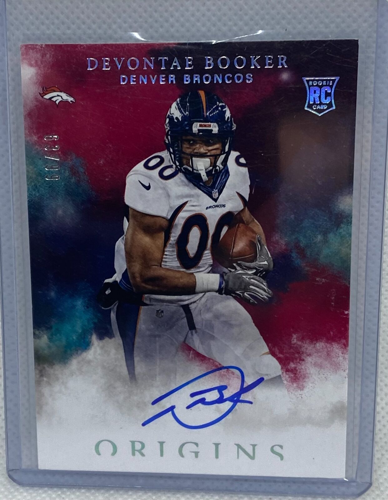 DEVONTAE BOOKER 2016 PANINI ORIGINS RED ON CARD AUTO RC #D 63/99