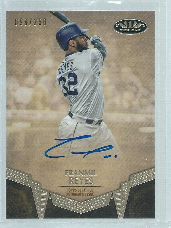 FRANMIL REYES 2019 TOPPS TIER ONE ON CARD AUTO #D 96/250