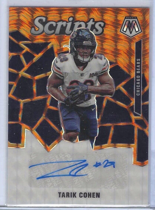 TARIK COHEN 2020 PANINI MOSAIC ORANGE PRIZM SCRIPTS AUTO #S20