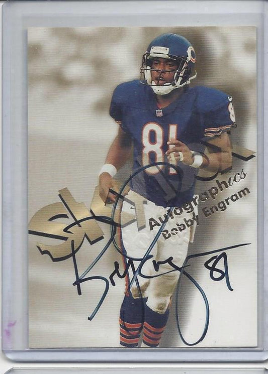 BOBBY ENGRAM 1998 FLEER SKYBOX AUTOGRAPHICS BEARS ON CARD AUTO