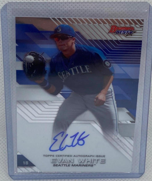 EVAN WHITE 2017 TOPPS BOWMAN'S BEST PROSPECT ON CARD AUTO #B17-EW