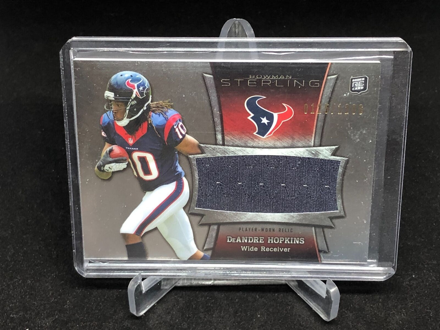 DEANDRE HOPKINS 2013 TOPPS BOWMAN STERLING JERSEY RELIC RC #D 125/1206