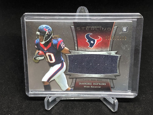 DEANDRE HOPKINS 2013 TOPPS BOWMAN STERLING JERSEY RELIC RC #D 125/1206