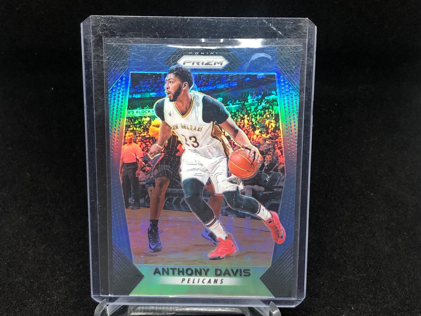 ANTHONY DAVIS 2017-18 PANINI PRIZM BLUE PRIZM #D 174/199
