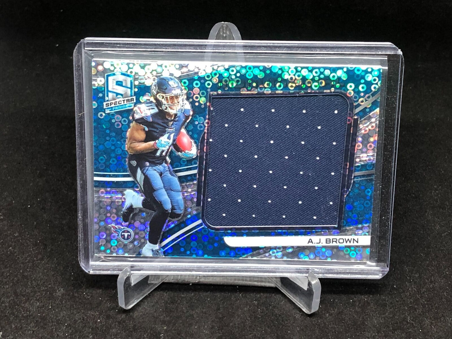 AJ BROWN 2019 PANINI SPECTRA BLUE PRIZM MONUMENTAL JERSEY RELIC RC #D 25/99