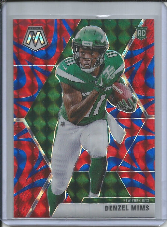 DENZEL MIMS 2019-20 PANINI MOSAIC REACTIVE BLUE PRIZM ROOKIE RC JETS