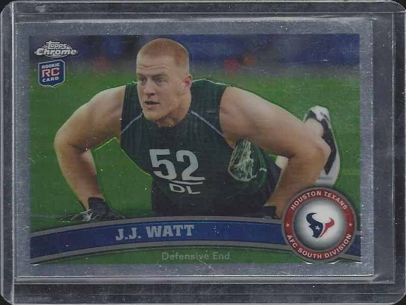 J.J. WATT 2011 TOPPS CHROME TEXANS TRUE ROOKIE RC #104