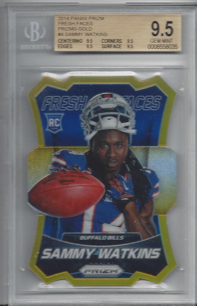 SAMMY WATKINS 2014 PRIZM GOLD PRIZMS REFRACTOR DIE CUT RC #D /10 BGS 9.5 POP 1/1