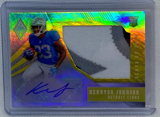 KERRYON JOHNSON 2018 PANINI PHOENIX CLASS OF 2018 GOLD PATCH AUTO RC #D 31/75