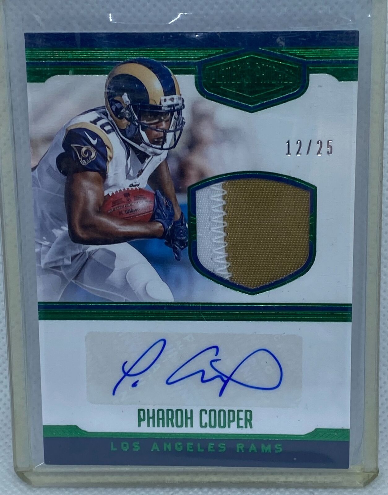 PHAROH COOPER 2016 PANINI PLATES AND PATCHES GREEN PATCH AUTO RC #D 12/25