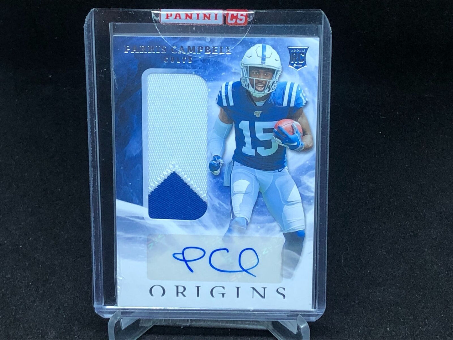 PARRIS CAMPBELL 2019 PANINI ORIGINS 2 CLR PATCH AUTO RC # 115