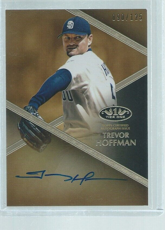 TREVOR HOFFMAN 2019 TOPPS TIER ONE ON CARD AUTO #D 90/125