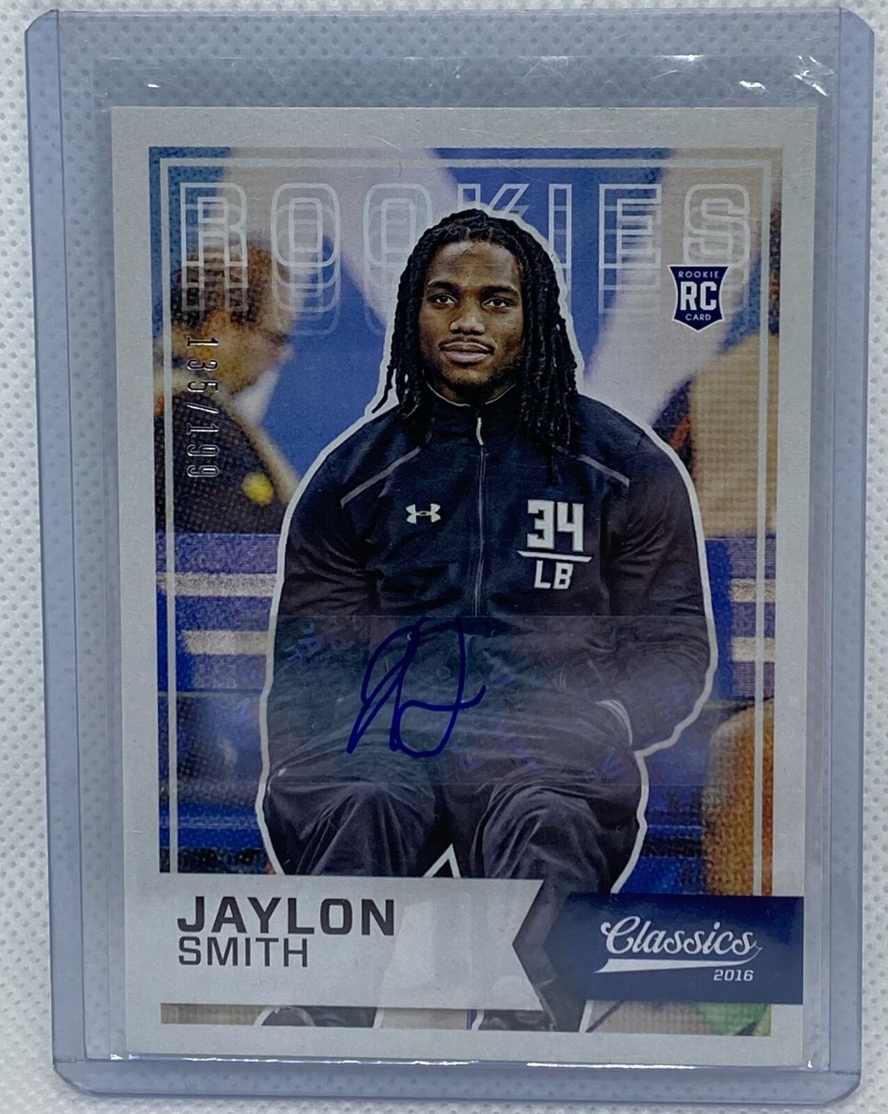 JAYLON SMITH 2016 PANINI CLASSICS ROOKIES AUTO RC #D 135/199