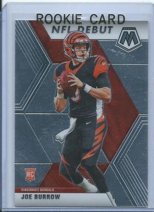 JOE BURROW 2020 PANINI MOSAIC NFL DEBUT TRUE ROOKIE RC #261