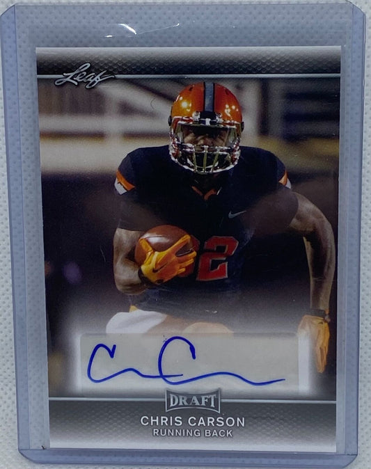 CHRIS CARSON 2017 LEAF DRAFT ROOKIE AUTO RC #A-CC1