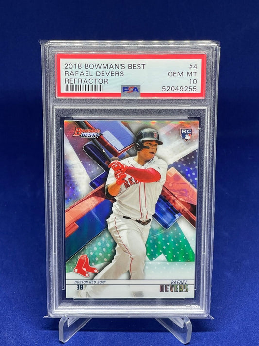 RAFAEL DEVERS 2018 BOWMANS BEST REFRACTOR ROOKIE RC #4 PSA 10 GEM MINT