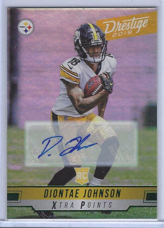DIONTAE JOHNSON 2019 PRESTIGE XTRA POINTS GREEN ROOKIE AUTO RC #298