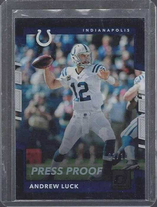 ANDREW LUCK 2017 DONRUSS PRESS PROOF BLACK #D 2/10