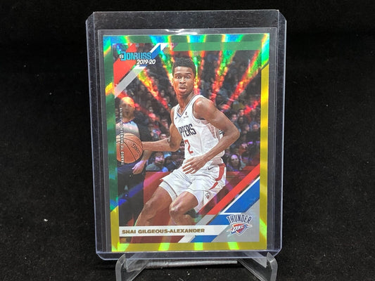 SHAI GILGEOUS ALEXANDER 2019-20 PANINI DONRUSS GREEN YELLOW LASER # 86