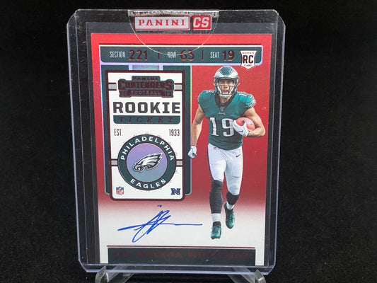 JJ ARCEGA WHITESIDE 2019 PANINI CONTENDERS ROOKIE TICKET RED ZONE ON CARD AUTO